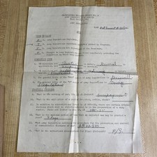 WWII 1943 US Army Administration Schools Regulations Quiz Typed Hand Written