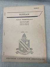 Apr 1971 English-Russian Naval Terminology Dictionary Defense Language Institute
