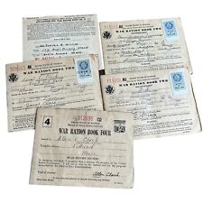 Vintage War Ration Book With Partial Stamps WWII Paper Ephemera picture