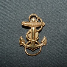 Vintage US Navy Officer Candidate School OCS Service Cap Badge (1/20 10k GF)