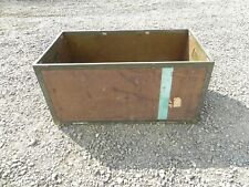 VINTAGE AIR FORCE WOODEN SHIPPING BOX W/METAL BRACE *SEE LABEL FOR DETAILS*  picture