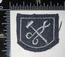 WWII British Canadian RAF RCAF Royal Air Force Metal Worker Trade Patch