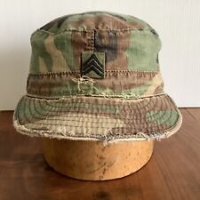 US Military Cap Camouflage Pattern Woodland Camouflage Printed Size 7-1/8 picture