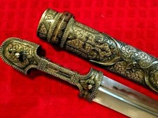 Antique Imperial Russian caucasian  silver  "status" kindjal  kinjal dagger