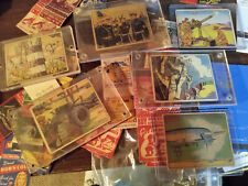 1940's WWII Propaganda War Cards Lot -6 Old Gum Cards In Holders. From Estate. picture
