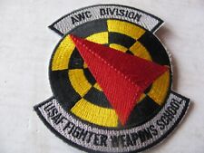 USAF  FIGHTER WEAPONS SCHOOL  AWC DIVISION  Military  Patch  3.5