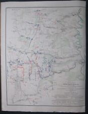 Antique Winchester Battlefield Map Sept.19, 1864- Official Record Published 1893 picture