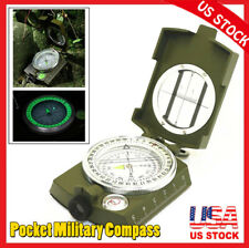 US Professional Pocket Military Compass Metal Clinometer Hiking Sighting Camping picture