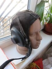 vintage Soviet Union Helmet of a military pilot 1950s of the Soviet Army USSR, picture