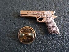 COLT 45 AUTOMATIC PISTOL HAT PIN LAPEL PIN GOLD IN COLOR picture