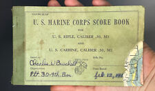 Vintage U.S. Marine Corps Score Book M1 Rifle Carbine NAVMC 42 DP 'My Rifle' picture