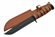 WWII Reproduction Ka USMC Style Combat Fighting Trench Knife w/ Sheath Bar picture