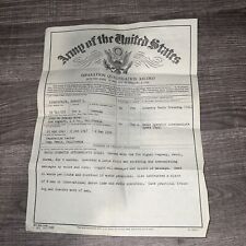 Army Of The United States Letter From July1st,1945 SignedByC.W. Dunbar/Capt. A.C picture