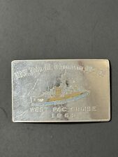 USS John W Thomason DD 760 West PAC Cruise 1969 Navy Belt Buckle (For Parts) picture