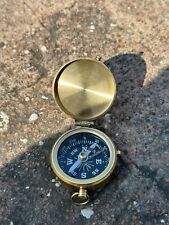 Nautical vintage Compass Brass WWII military Pocket Compass picture