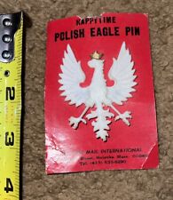 POLISH Eagle pin,  MILITARY EAGLE, Happytime, Vintage, NEW? NOS? Look At Pics picture