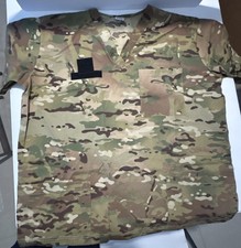 USGI OCP Multicam Army Medical Scrub Top Shirt Shamron Mills XL V-Neck NWOT
