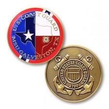 COAST GUARD MSU GALVESTON TEXAS 1.75" CHALLENGE COIN