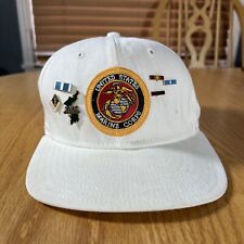 USMC Hat US Marines Snapback with Multiple Mitlitary Pins Korea Guadalcanal picture