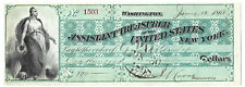 CIVIL WAR ERA $100 U. S. Army Paymaster Patriotic Check 1868 picture