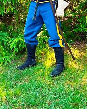 Black Leather Knee Boots - Historical Reenactment, Civil War, SIZE 12-13 picture