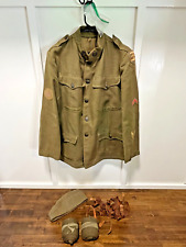 Rare Original WWI U.S. Army Wagoner Tunic Uniform Jacket & Accessories - ca.1918 picture