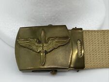 Vintage USAF Prop and Wings Brass Belt Buckle with 1 1/4