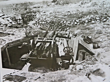 VINTAGE WW2 ORIGINAL USMC PHOTOGRAPH PELELIU:  25 MM AA GUN (TWIN MOUNT) picture