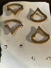 (4) E-3 PFC Polished Brass Insignia, US Army, new (1970s) picture