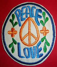 LOVE and PEACE - Vintage 1960's - 1970's Flower Power Patch - Vietnam War, V.500 picture