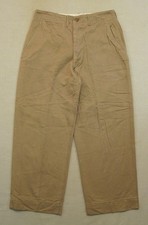 WW2 US Army M1945 Cotton Khaki Trousers Small Size Original WWII Chinos EXC COND