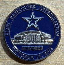 Dallas Cowboys Salute to Service First Responder Appreciation Challenge Coin