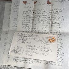 1945 WWII US Army Sergeant Valentine Letter from Italy 3195th Signal Service picture