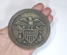 VTG Bronze Brass United States Navy Emblem Medallion 3.25