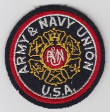 Vintage US Army & Navy Union Patch Service Veteran Association Insignia ANU