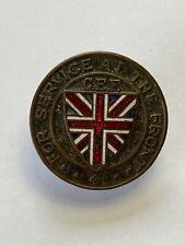 Canadian Canada Antique WW1 CEF For Service at the Front Badge Pin picture