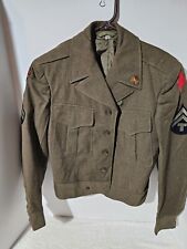 Vintage US Army  Uniform IKE Jacket Size 36 S With Original Patches & Lapel Pin picture