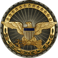 Department of Defense Eagle Sterling Silver Military Badge DOD Krew G-I Vintage