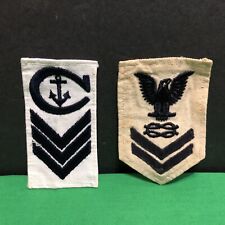 2 Vintage Navy cloth Patches picture