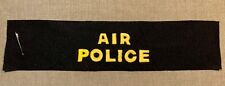 Korean war USAF Air Force AIr Police Armband wool felt yellow letters on black  picture
