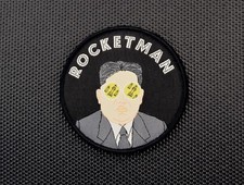 Little Rocketman GITD Woven Morale Patch Kim Jong Un Hook & Loop