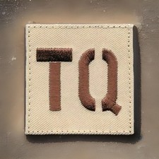 Medical Alert Brown Tan TQ Tourniquet Patch Fits For VELCRO® BRAND Fastener
