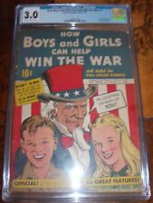 HOW BOYS AND GIRLS CAN HELP WIN THE WAR COMIC BOOK, GRADED 3.0, 1942, (L@@K) picture