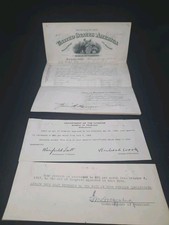 1891 Civil War Widow Pension Certificate Set USCT 8th Regiment Black History