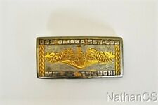 Vintage USS OMAHA SSN-692 Submarine Belt Buckle  picture