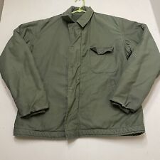 Vintage WWII US NAVY DECK Jacket USN Conmar Zip Wool Fleece lined 22x28 picture