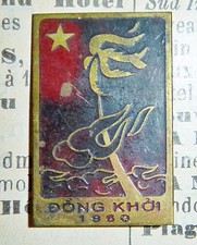 Very Rare VC Badge - Long-Haired Women's Army of Dong Khoi - Vietnam War - C.536