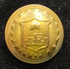 POST CIVIL WAR INDIAN WAR ERA DAKOTA TERRITORY MILITIA BUTTON ALBERT# DT-1-B