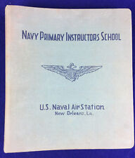WWII Pilot Training Binder Book Navy Flight Instructor School New Orleans Manual picture