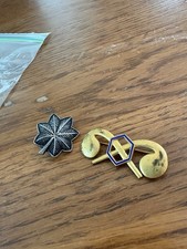 Early War WWII Officer Collar Insignia Lt. Colonel Logistics Corps Insignia